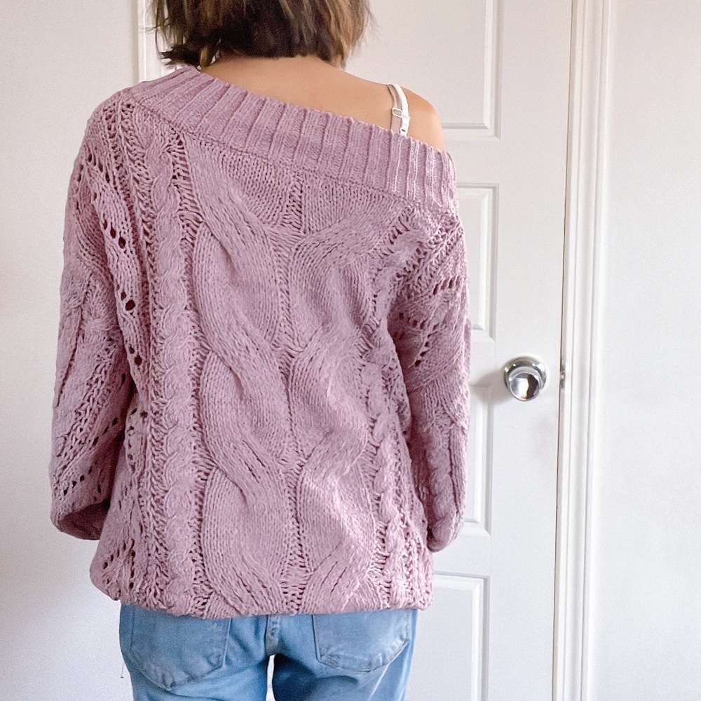 Miracle Luxe Lavender Oversized Chenille Sweater Top - Picture 7 of 11